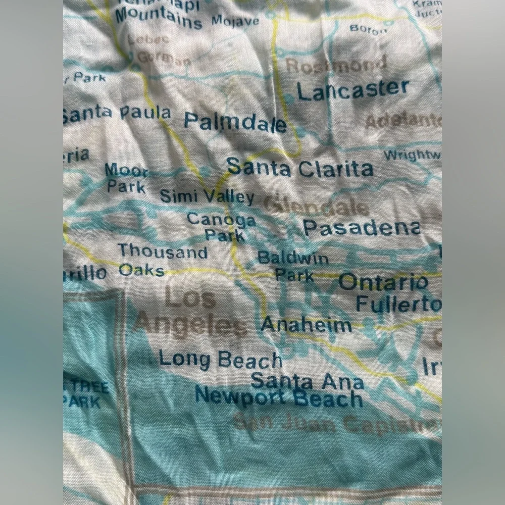 NWT Kate Spade Scarf West Coast Map